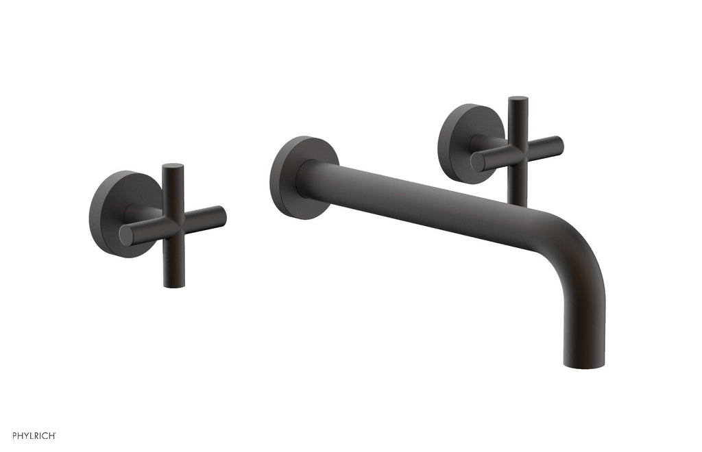 TRANSITION   Wall Lavatory Set 10" Spout   Cross Handles by Phylrich - Oil Rubbed Bronze