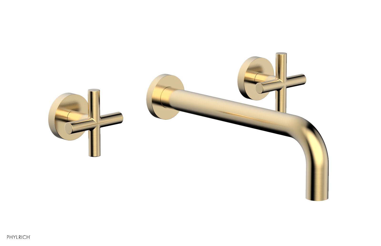 TRANSITION   Wall Lavatory Set 10" Spout   Cross Handles by Phylrich - Polished Nickel