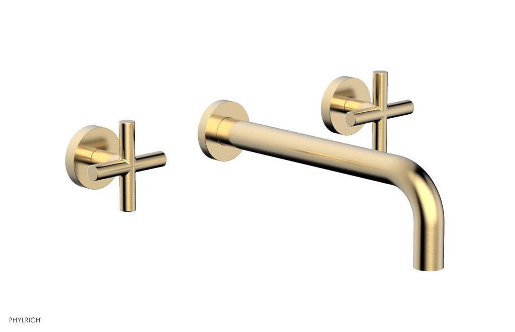 TRANSITION   Wall Lavatory Set 10" Spout   Cross Handles by Phylrich - Polished Nickel