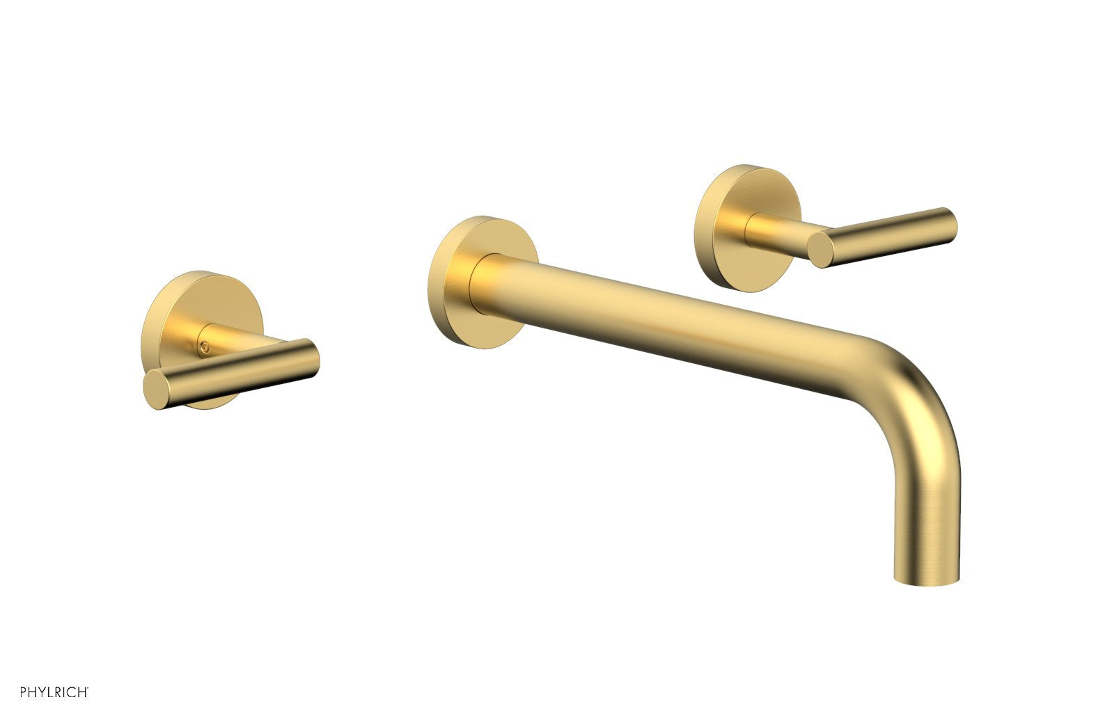 TRANSITION   Wall Lavatory Set 10" Spout   Lever Handles by Phylrich - Satin Chrome