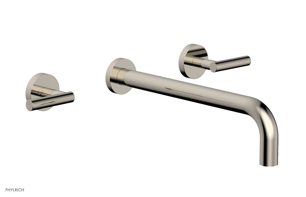 TRANSITION   Wall Lavatory Set 12" Spout   Lever Handles by Phylrich - Polished Nickel