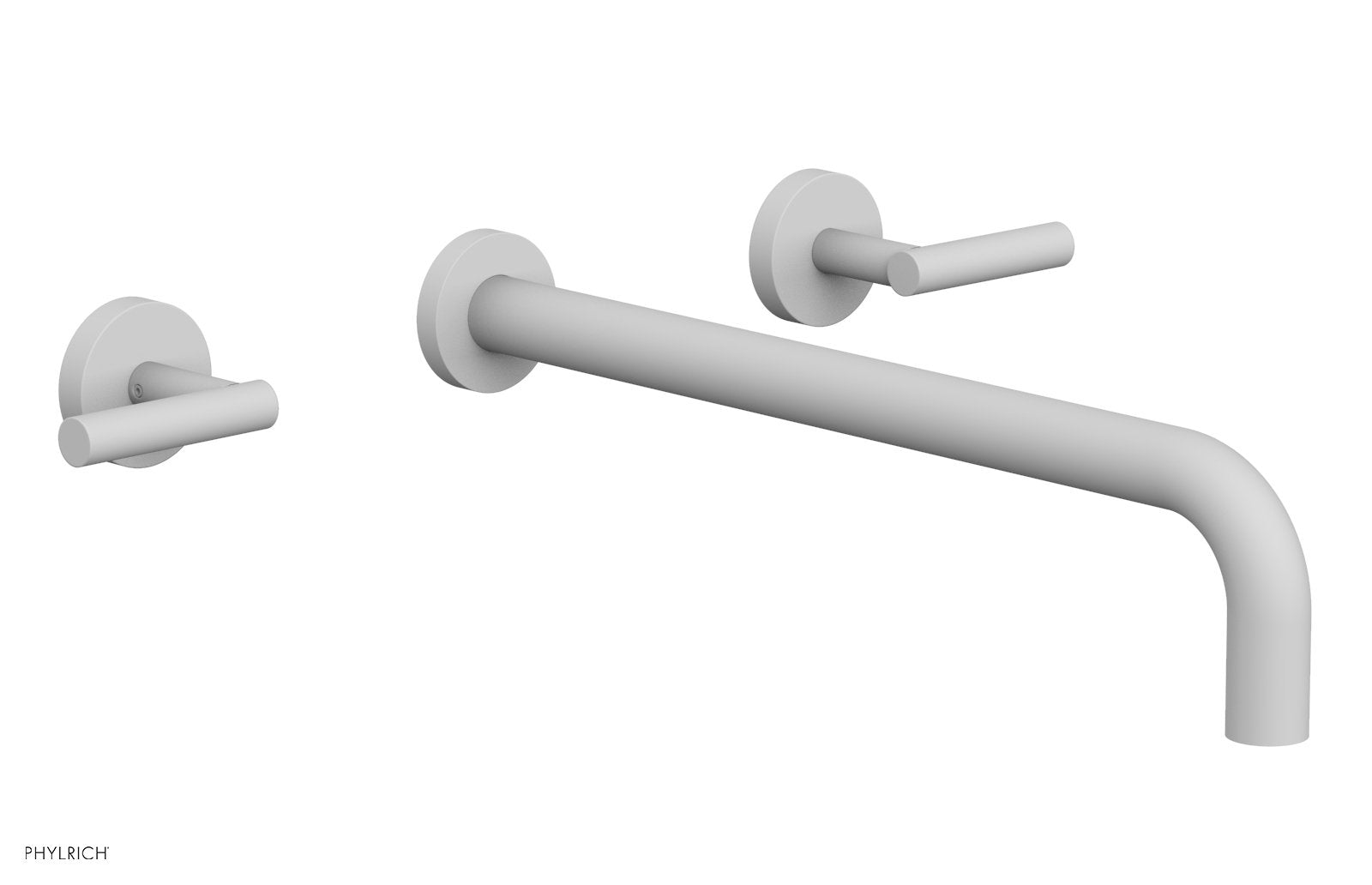 TRANSITION   Wall Lavatory Set 14" Spout   Lever Handles by Phylrich - Satin White