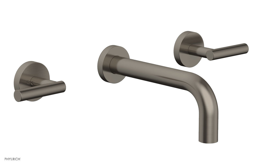 TRANSITION   Wall Lavatory Set 7 1/2" Spout   Lever Handles by Phylrich - Pewter