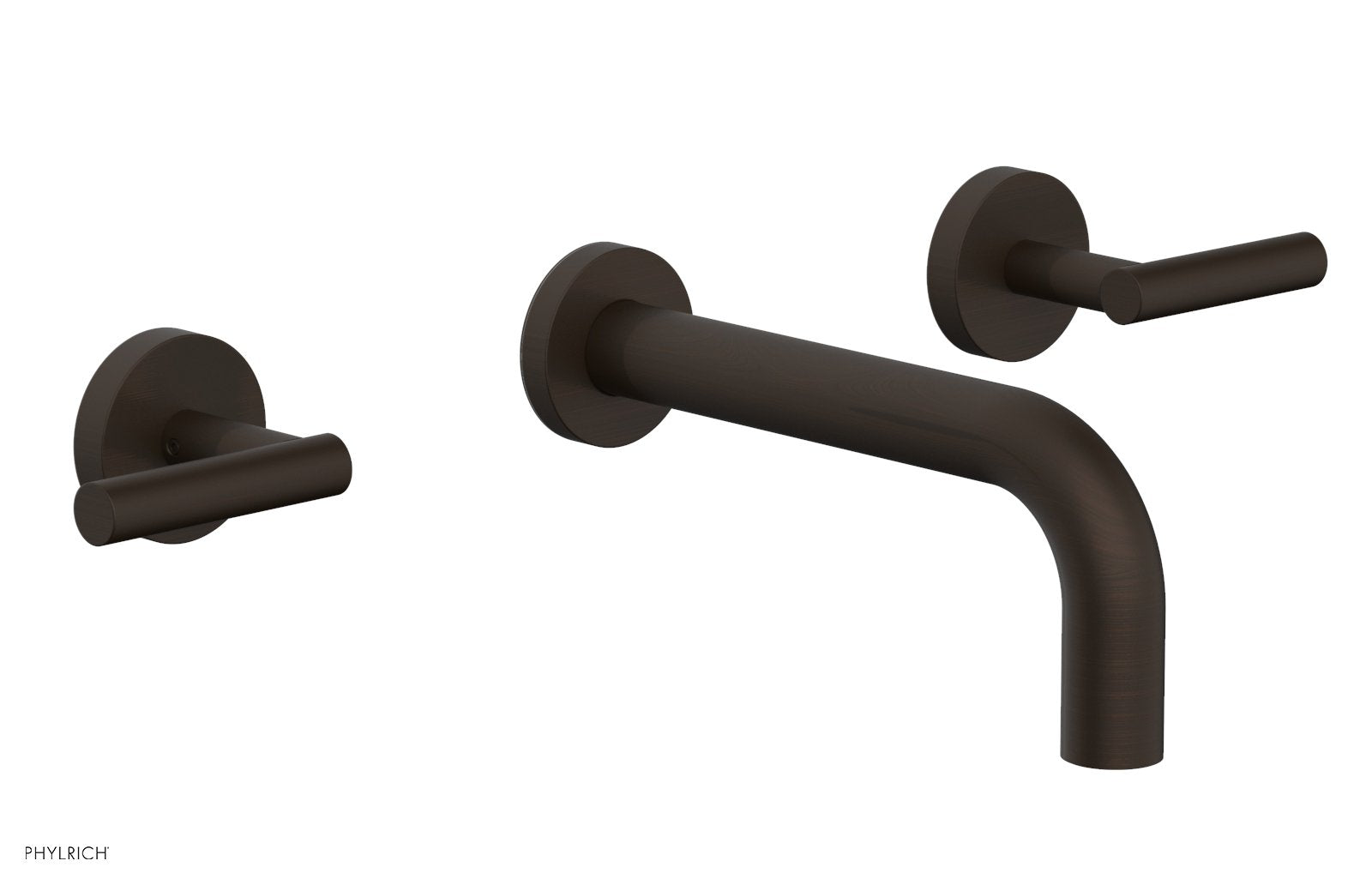 TRANSITION   Wall Lavatory Set 7 1/2" Spout   Lever Handles by Phylrich - Antique Bronze