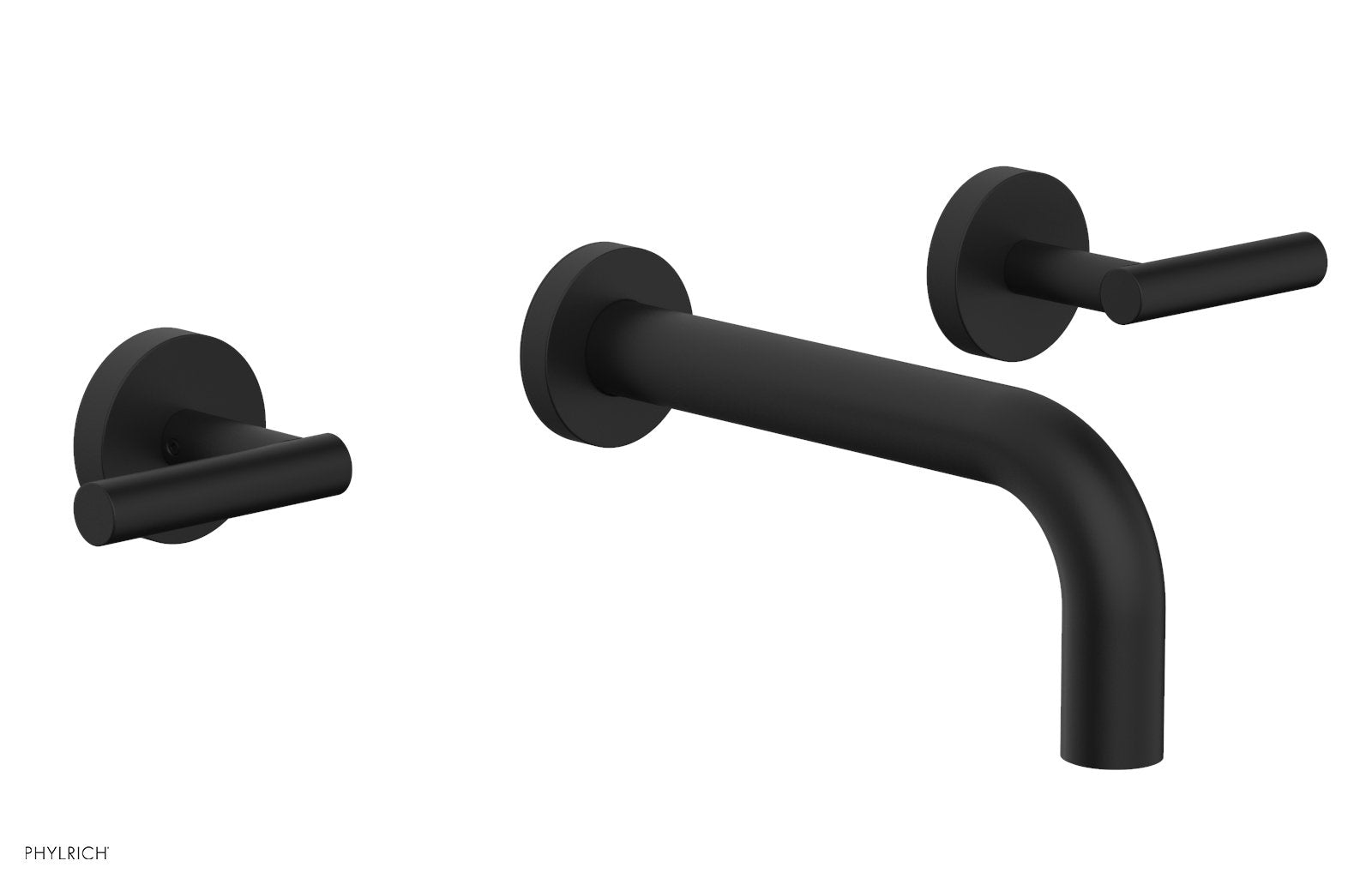 TRANSITION   Wall Lavatory Set 7 1/2" Spout   Lever Handles by Phylrich - Satin Nickel