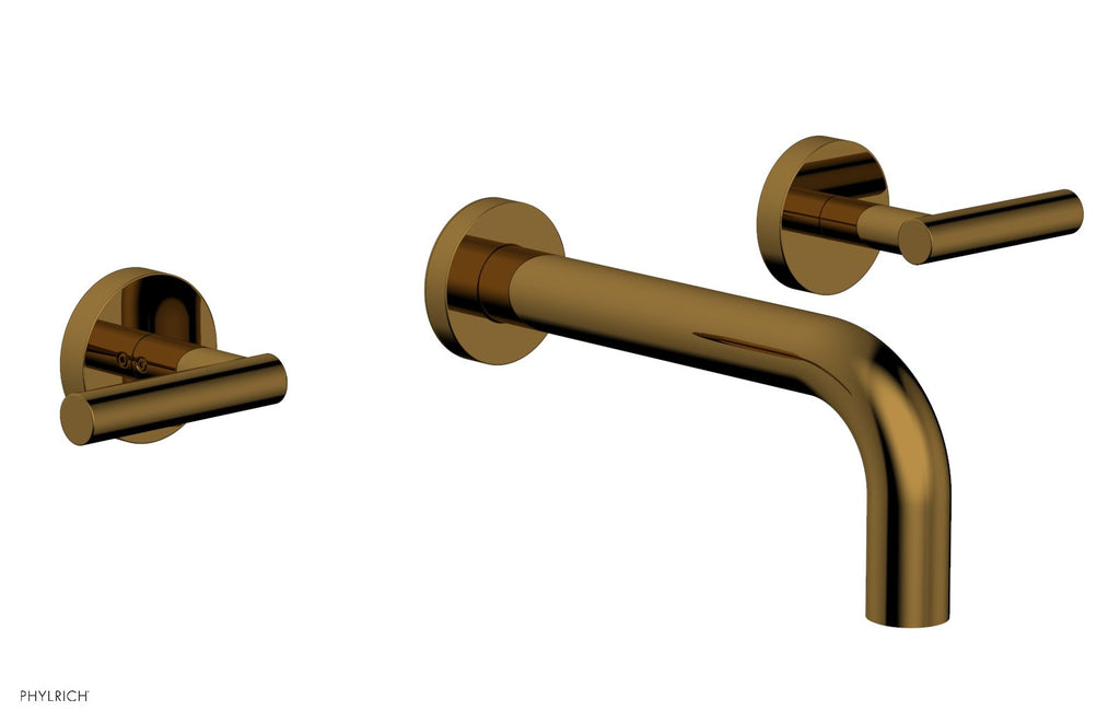 TRANSITION   Wall Lavatory Set 7 1/2" Spout   Lever Handles by Phylrich - French Brass