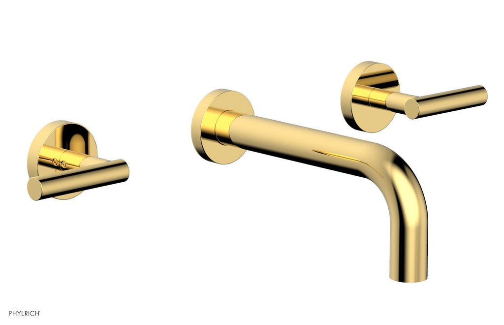 TRANSITION   Wall Lavatory Set 7 1/2" Spout   Lever Handles by Phylrich - Polished Gold