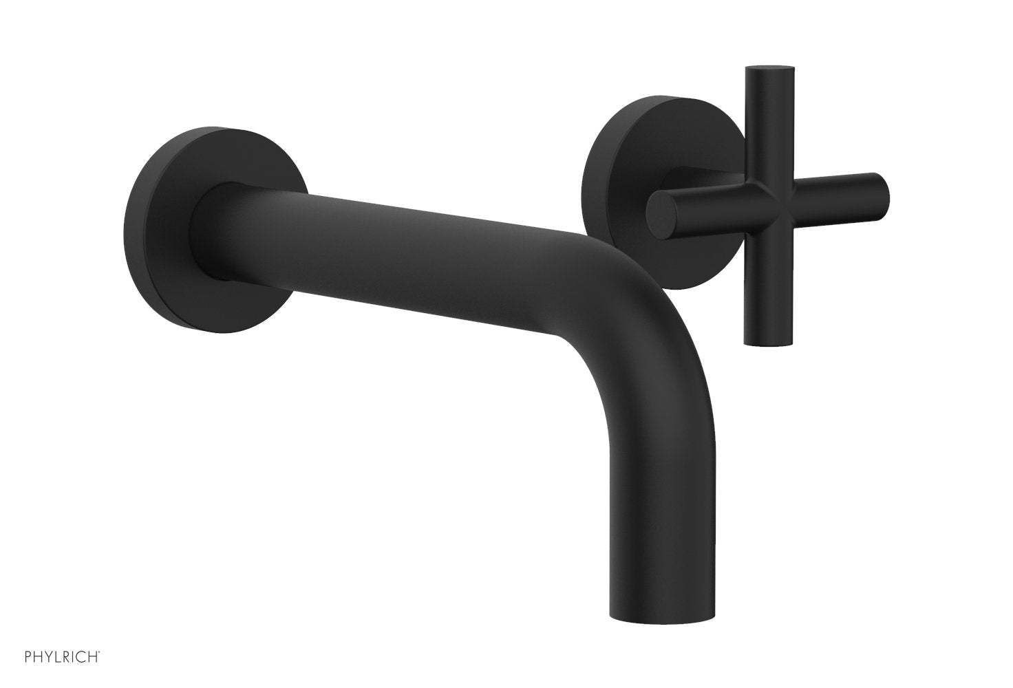 TRANSITION   Single Handle Wall Lavatory Set   Cross Handles by Phylrich - French Brass