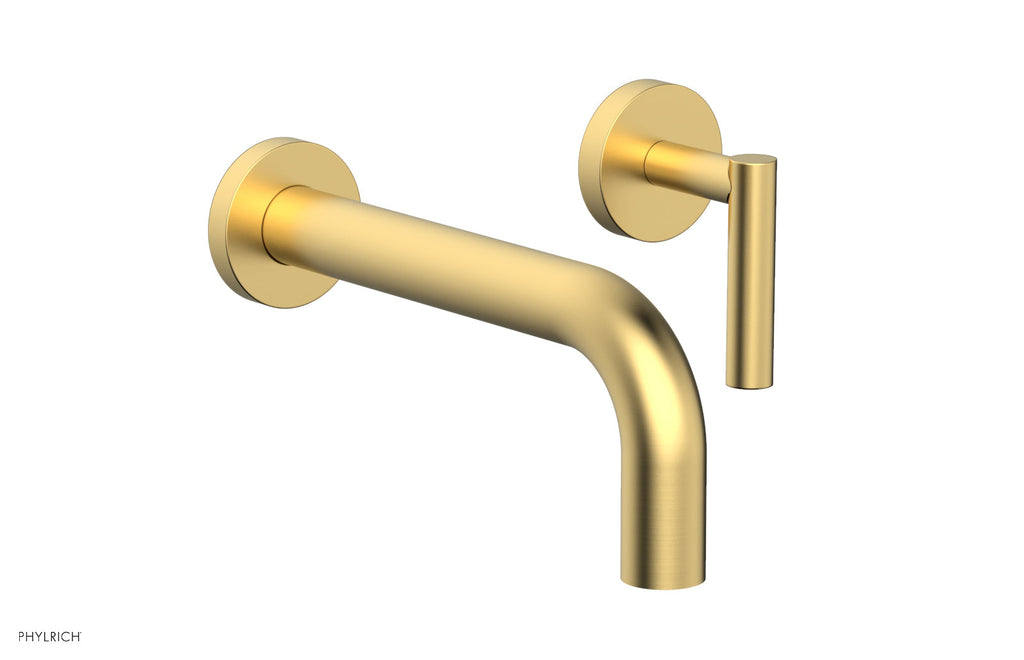 TRANSITION   Single Handle Wall Lavatory Set   Lever Handles by Phylrich - Burnished Gold