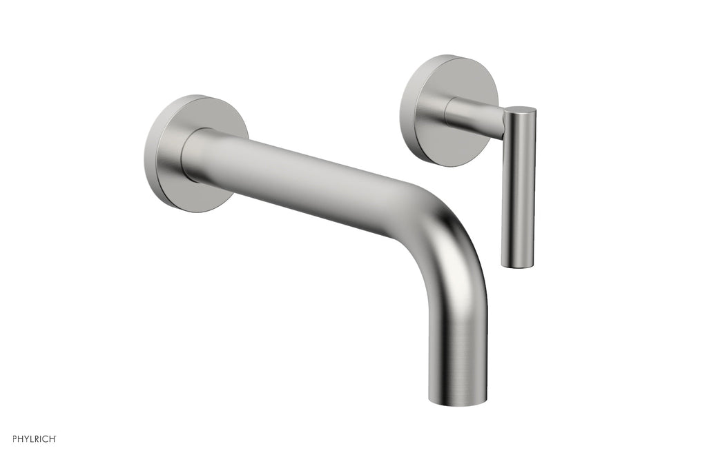 TRANSITION   Single Handle Wall Lavatory Set   Lever Handles by Phylrich - Satin Chrome
