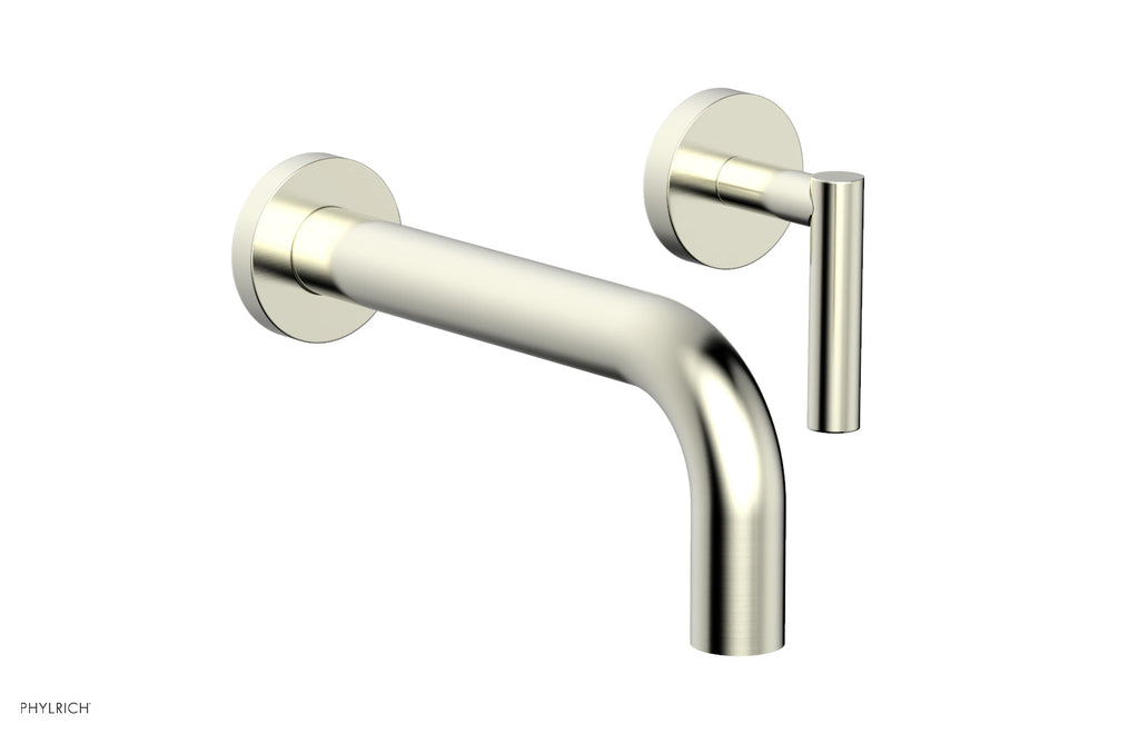 TRANSITION   Single Handle Wall Lavatory Set   Lever Handles by Phylrich - Satin Nickel