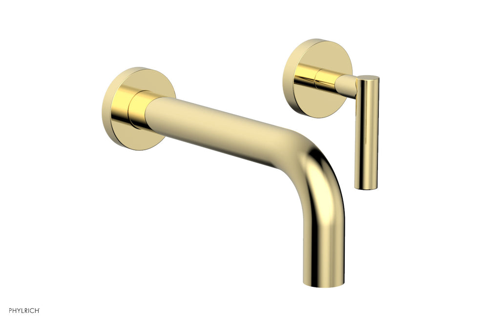 TRANSITION   Single Handle Wall Lavatory Set   Lever Handles by Phylrich - Polished Brass