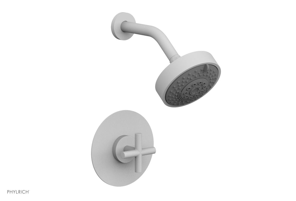 TRANSITION   Pressure Balance Shower Set   Cross Handle by Phylrich - Satin White