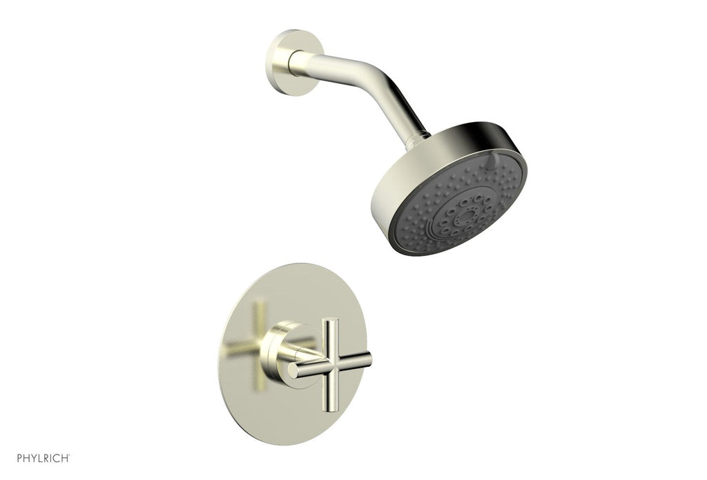 TRANSITION   Pressure Balance Shower Set   Cross Handle by Phylrich - French Brass