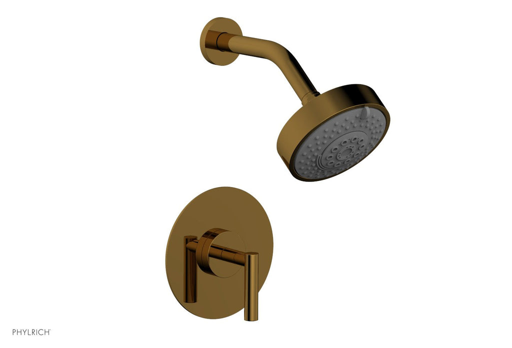 TRANSITION   Pressure Balance Shower Set   Lever Handle by Phylrich - Satin Gold