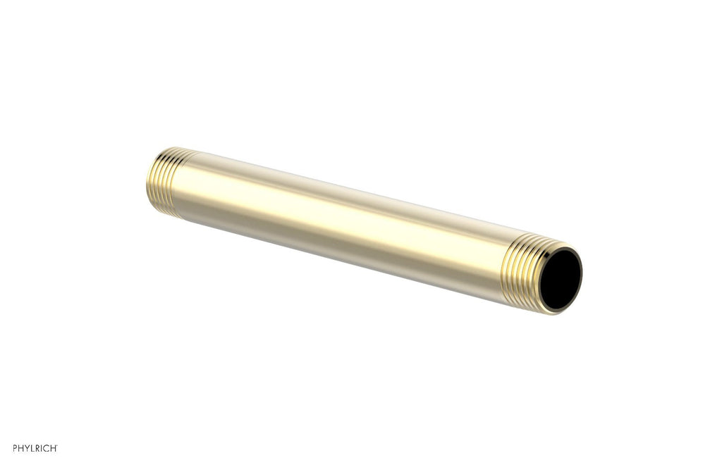 6" Straight Shower Arm by Phylrich - Polished Brass Uncoated