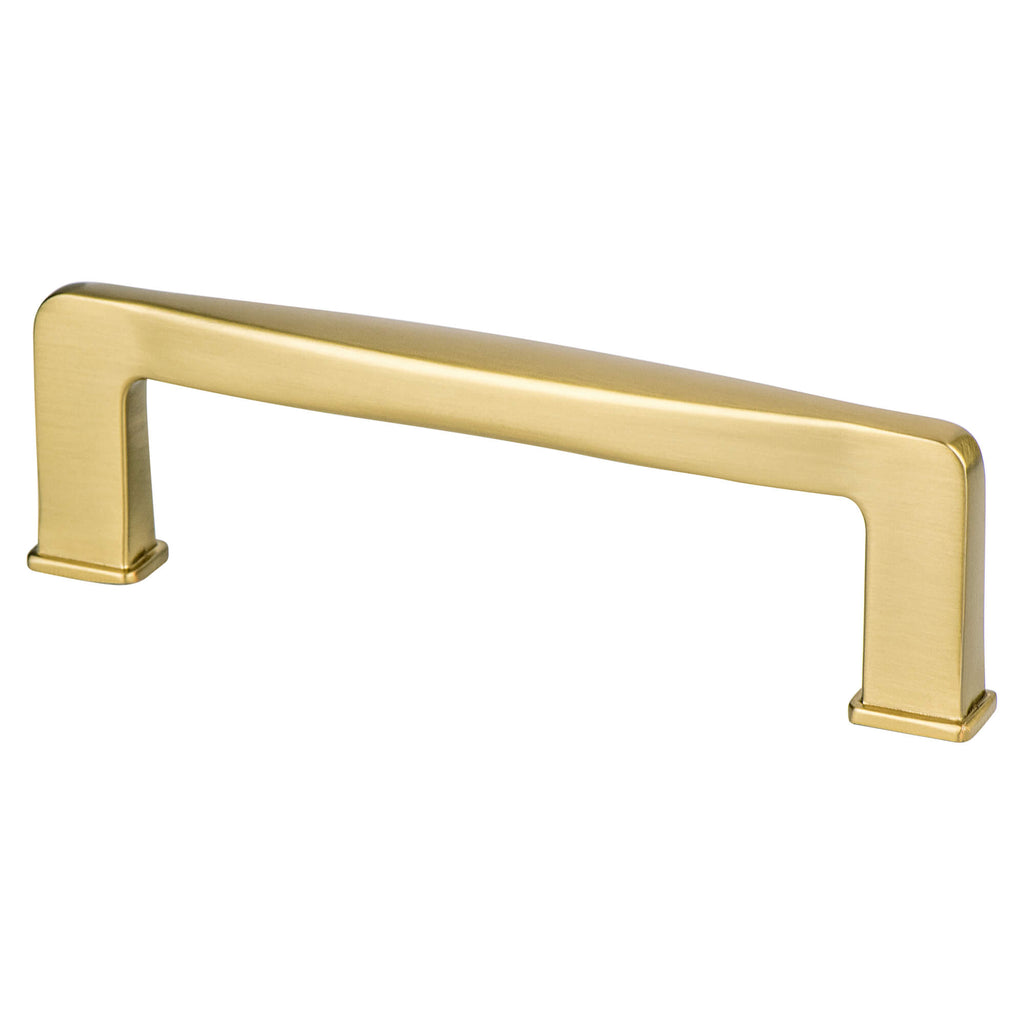 Modern Brushed Gold - 96mm - Subtle Surge Pull by Berenson - New York Hardware