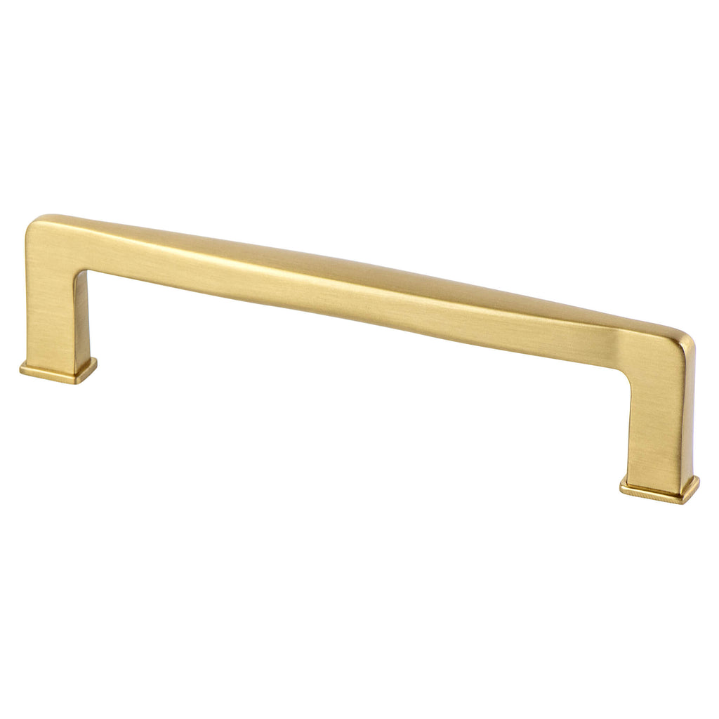 Modern Brushed Gold - 128mm - Subtle Surge Pull by Berenson - New York Hardware