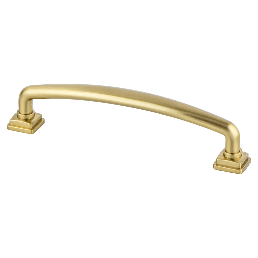 Modern Brushed Gold - 128mm - Tailored Traditional Pull by Berenson - New York Hardware