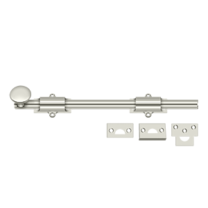 Bolts Surface HD Bolt by Deltana - 12"  - Polished Nickel - New York Hardware