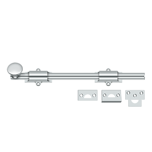 Bolts Surface HD Bolt by Deltana - 12"  - Polished Chrome - New York Hardware