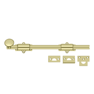 Bolts Surface HD Bolt by Deltana - 12"  - Unlacquered Brass - New York Hardware