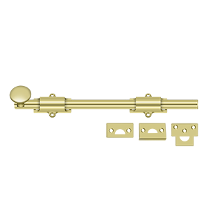 Bolts Surface HD Bolt by Deltana - 12"  - Polished Brass - New York Hardware