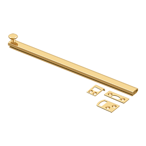 Concealed Screw Surface Bolts HD by Deltana - 12"  - PVD Polished Brass - New York Hardware