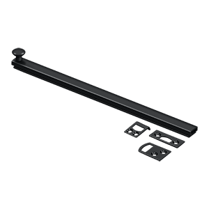 Concealed Screw Surface Bolts HD by Deltana - 12"  - Paint Black - New York Hardware