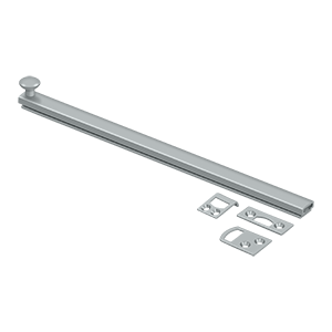 Concealed Screw Surface Bolts HD by Deltana - 12"  - Brushed Chrome - New York Hardware
