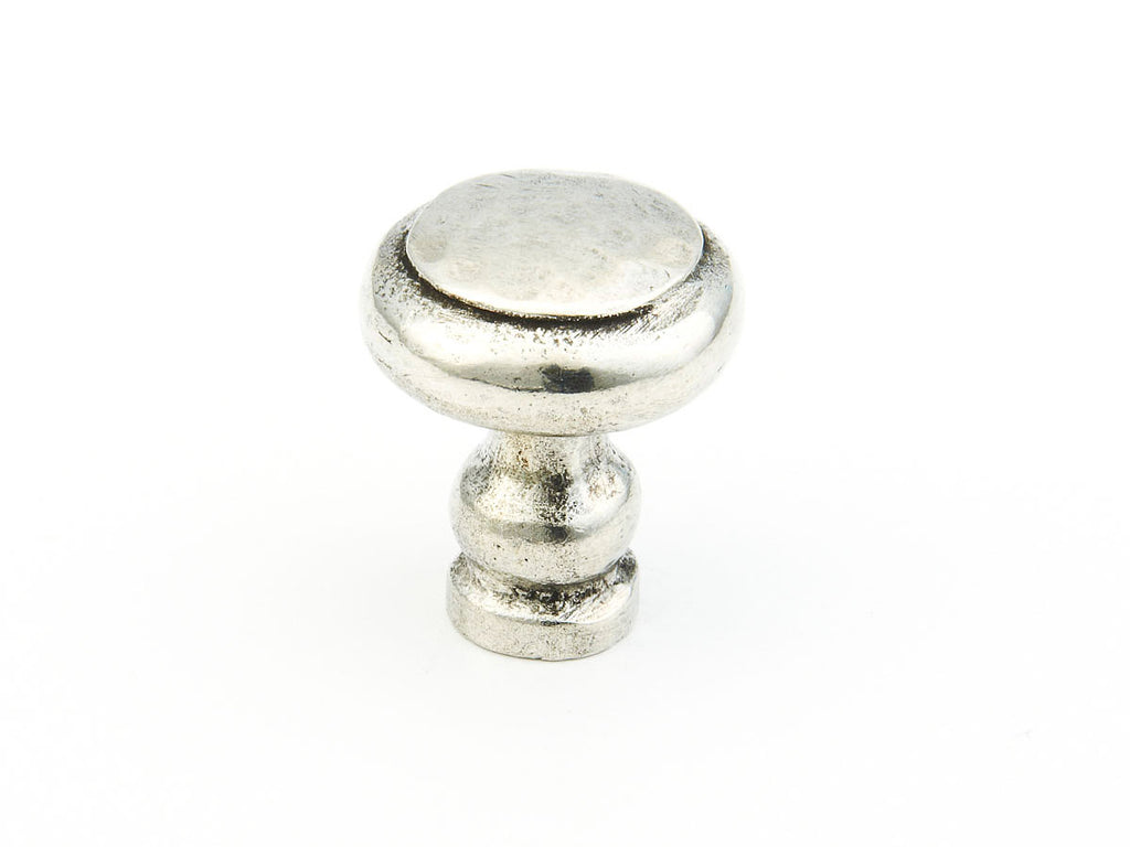 Artifex Round Riged Knob by Schaub - Natural Britannium - New York Hardware
