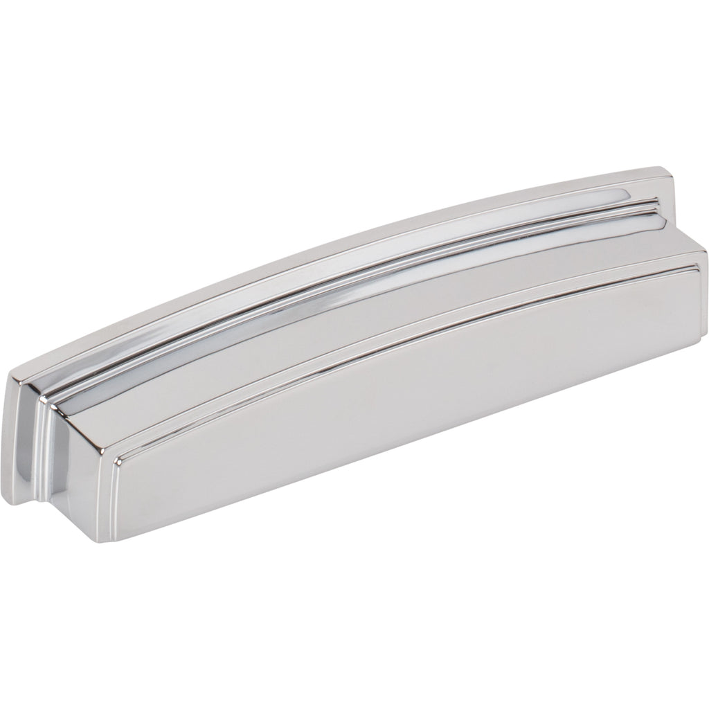 Square-to-Center Square Renzo Cabinet Cup Pull by Jeffrey Alexander - Polished Chrome