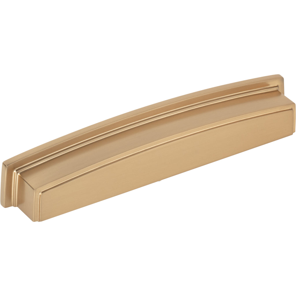 Square-to-Center Square Renzo Cabinet Cup Pull by Jeffrey Alexander - Satin Bronze