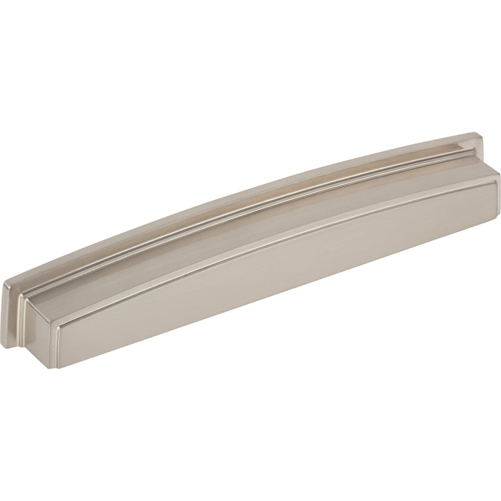 Square-to-Center Square Renzo Cabinet Cup Pull by Jeffrey Alexander - Satin Nickel