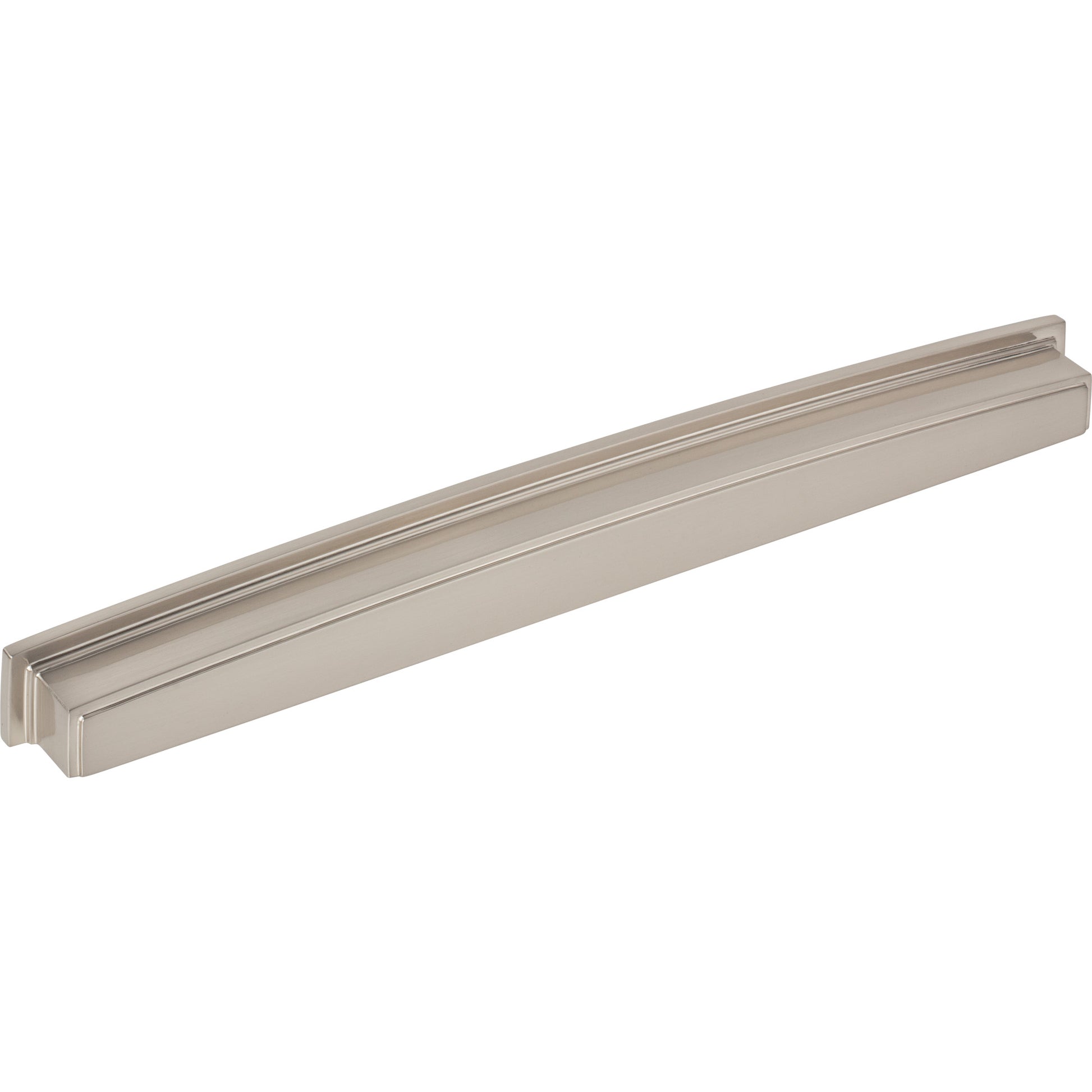 Square-to-Center Square Renzo Cabinet Cup Pull by Jeffrey Alexander - Satin Nickel