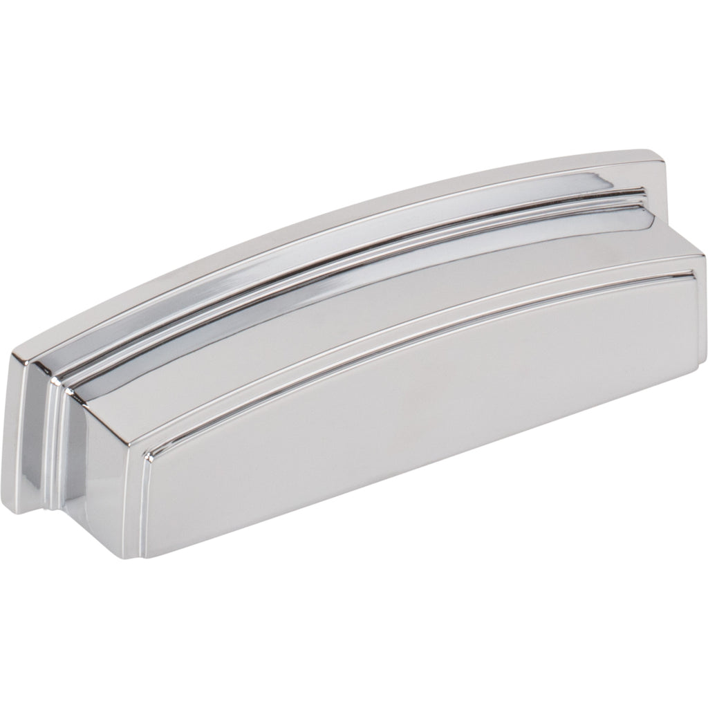 Square-to-Center Square Renzo Cabinet Cup Pull by Jeffrey Alexander - Polished Chrome