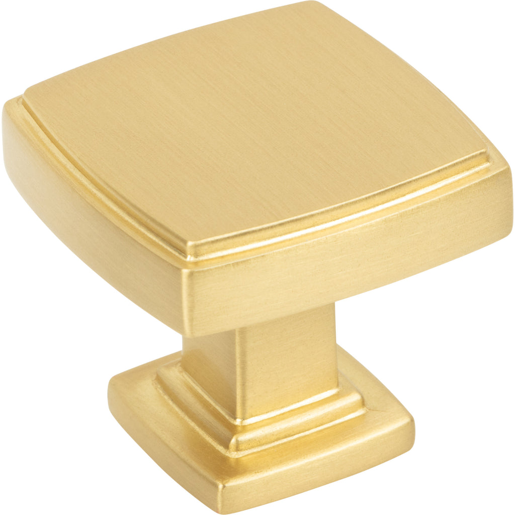 Square Renzo Cabinet Knob by Jeffrey Alexander - Brushed Gold