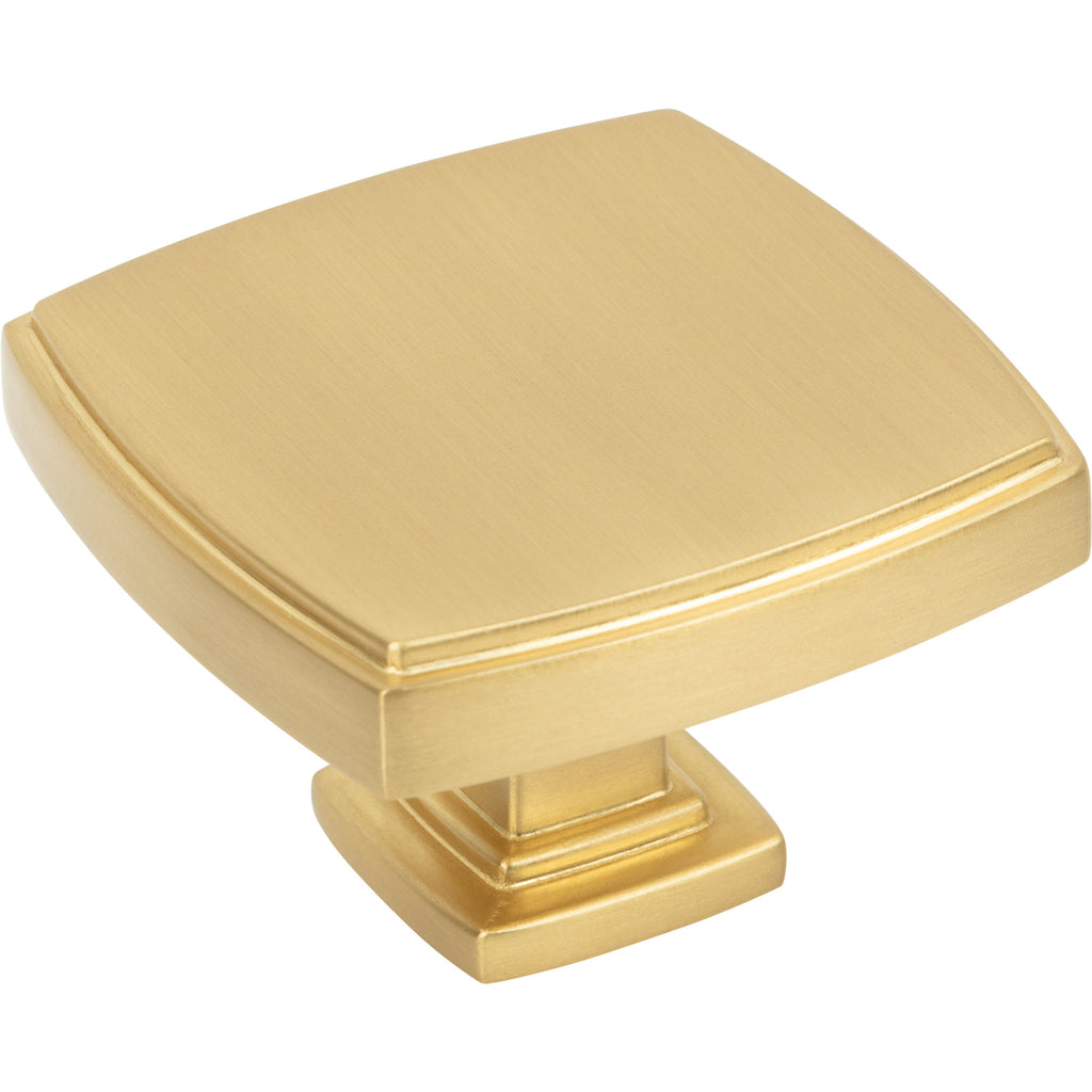 Square Renzo Cabinet Knob by Jeffrey Alexander - Brushed Gold
