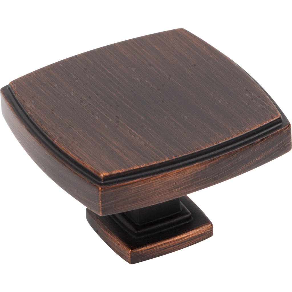 Square Renzo Cabinet Knob by Jeffrey Alexander - Brushed Oil Rubbed Bronze