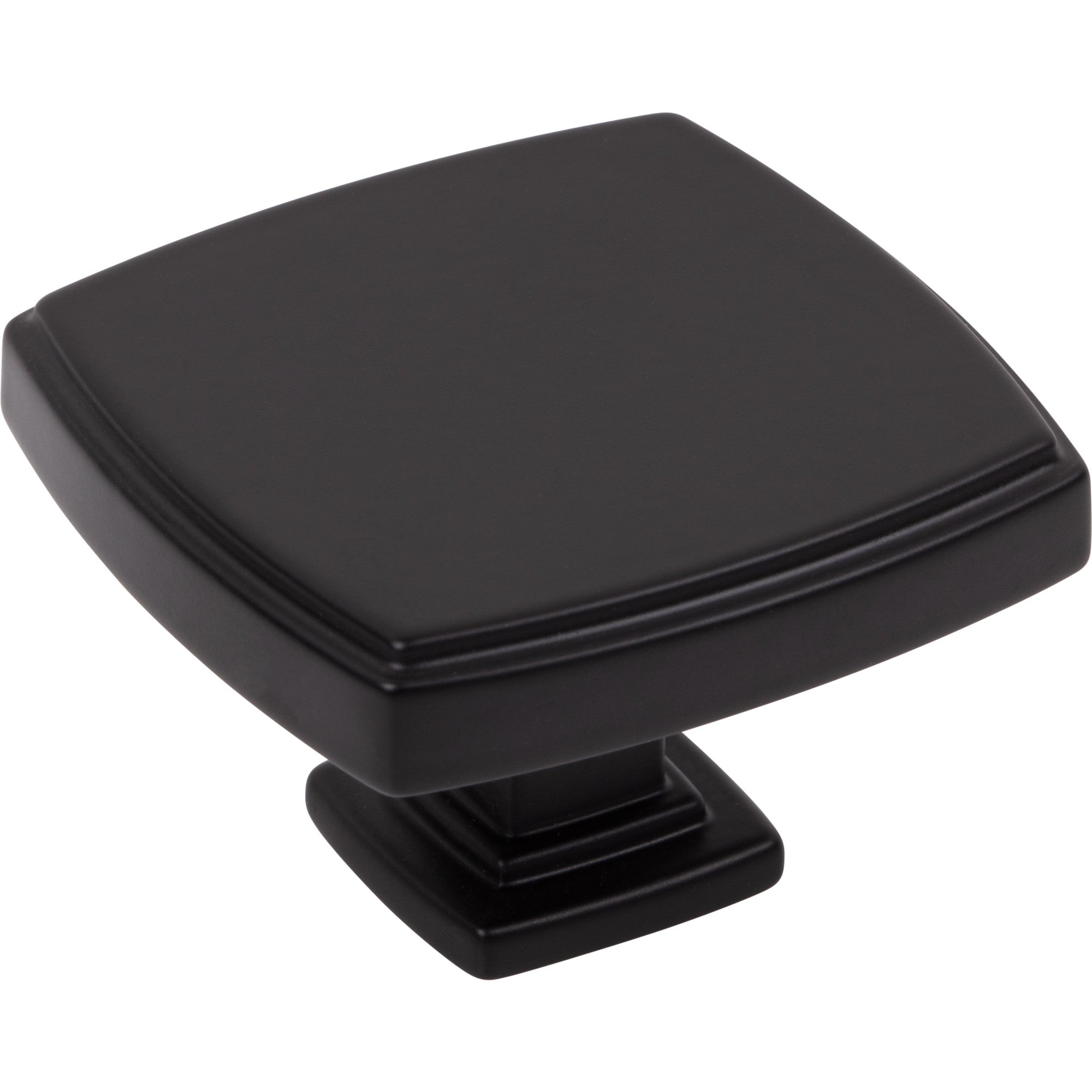 Square Renzo Cabinet Knob by Jeffrey Alexander - Matte Black