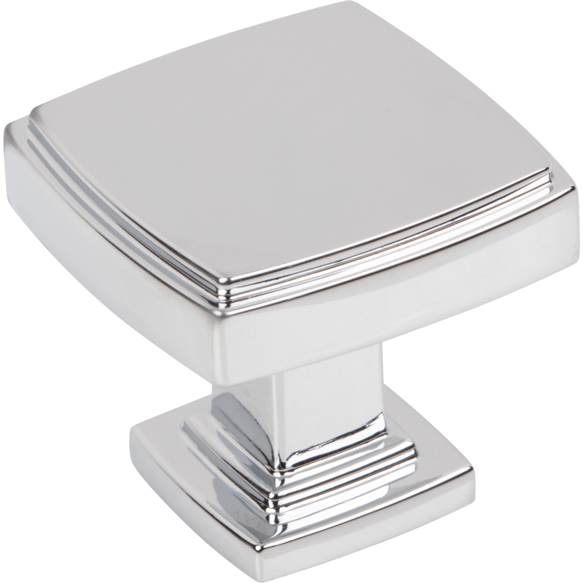 Square Renzo Cabinet Knob by Jeffrey Alexander - Polished Chrome