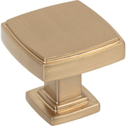 Square Renzo Cabinet Knob by Jeffrey Alexander - Satin Bronze