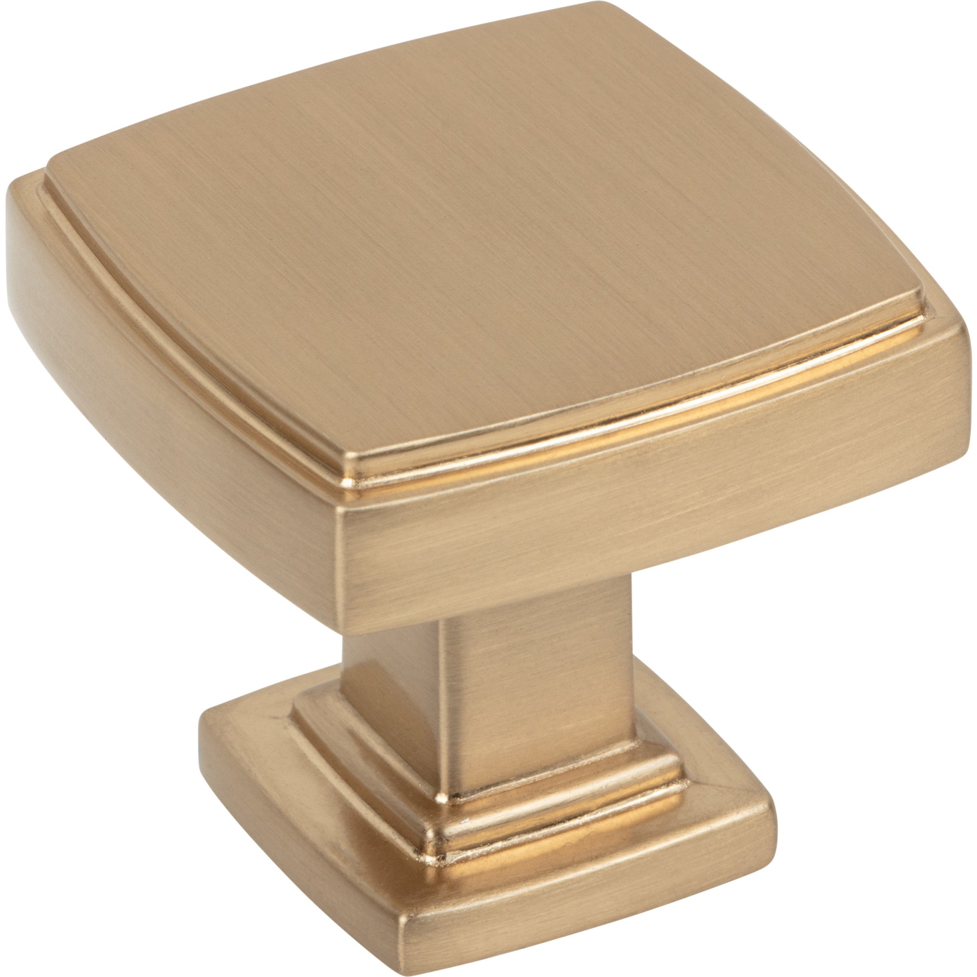 Square Renzo Cabinet Knob by Jeffrey Alexander - Satin Bronze