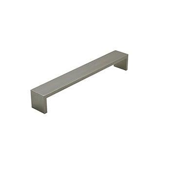 Thick Rectangular Squared Pull -  7 7/8" (200mm) Satin Stainless Steel - New York Hardware Online