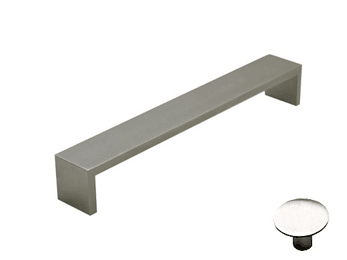 Thick Rectangular Squared Pull -  7 7/8" (200mm) Polished Stainless Steel - New York Hardware Online