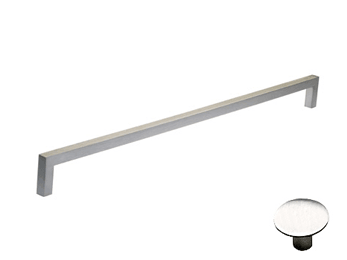 Square Bar Pull - 16 1/8" (410mm) Polished Stainless Steel - New York Hardware Online
