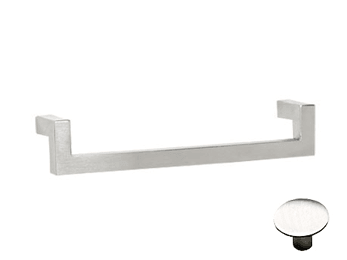 Offset Square Bar Pull - 20 1/8" (510mm) Polished Stainless Steel - New York Hardware Online