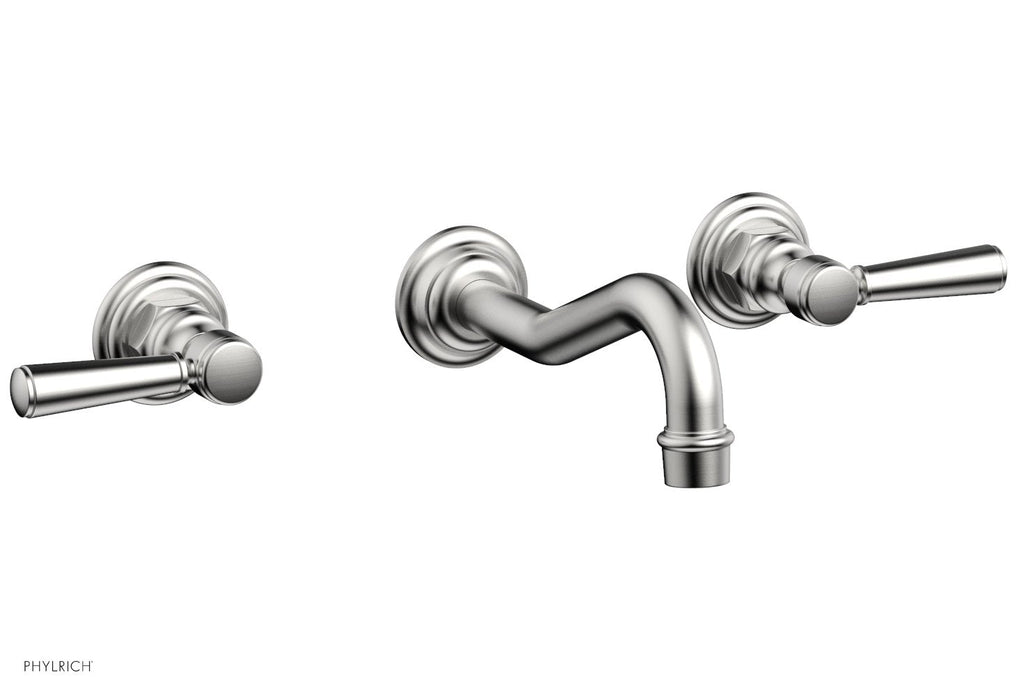 HENRI Wall Lavatory Set   Lever Handles by Phylrich - Satin Chrome