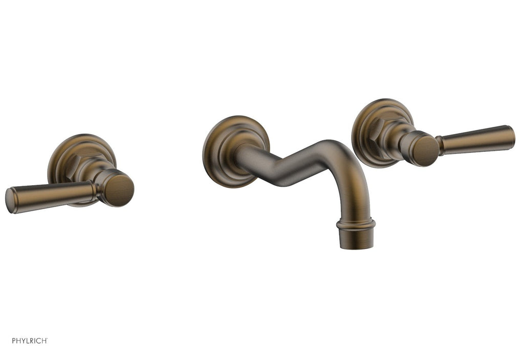 HENRI Wall Lavatory Set   Lever Handles by Phylrich - Old English Brass