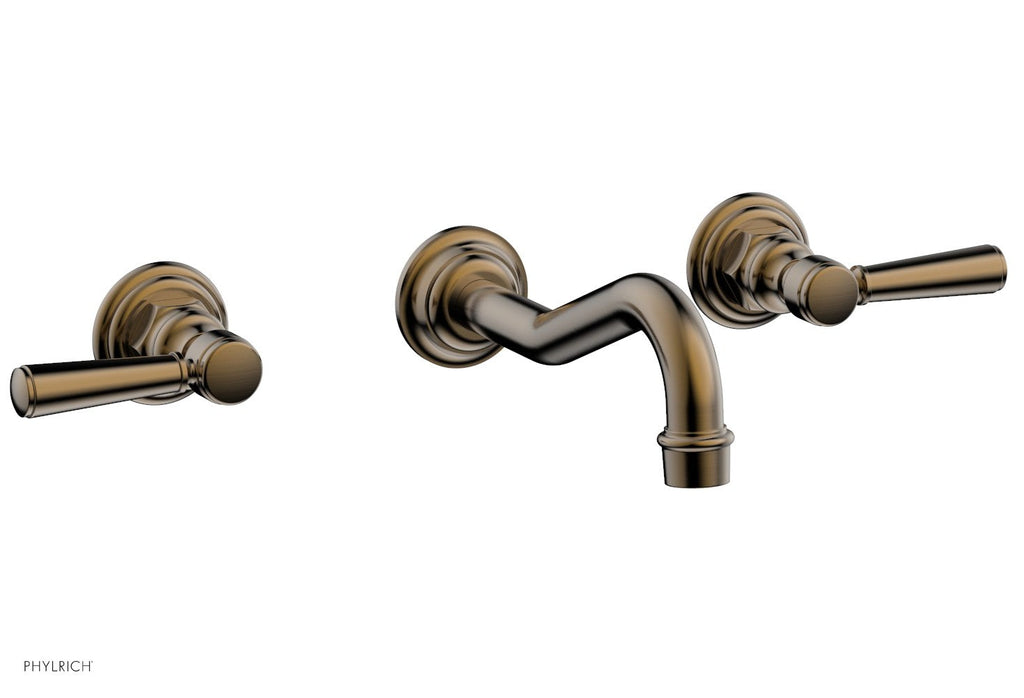 HENRI Wall Lavatory Set   Lever Handles by Phylrich - Antique Brass
